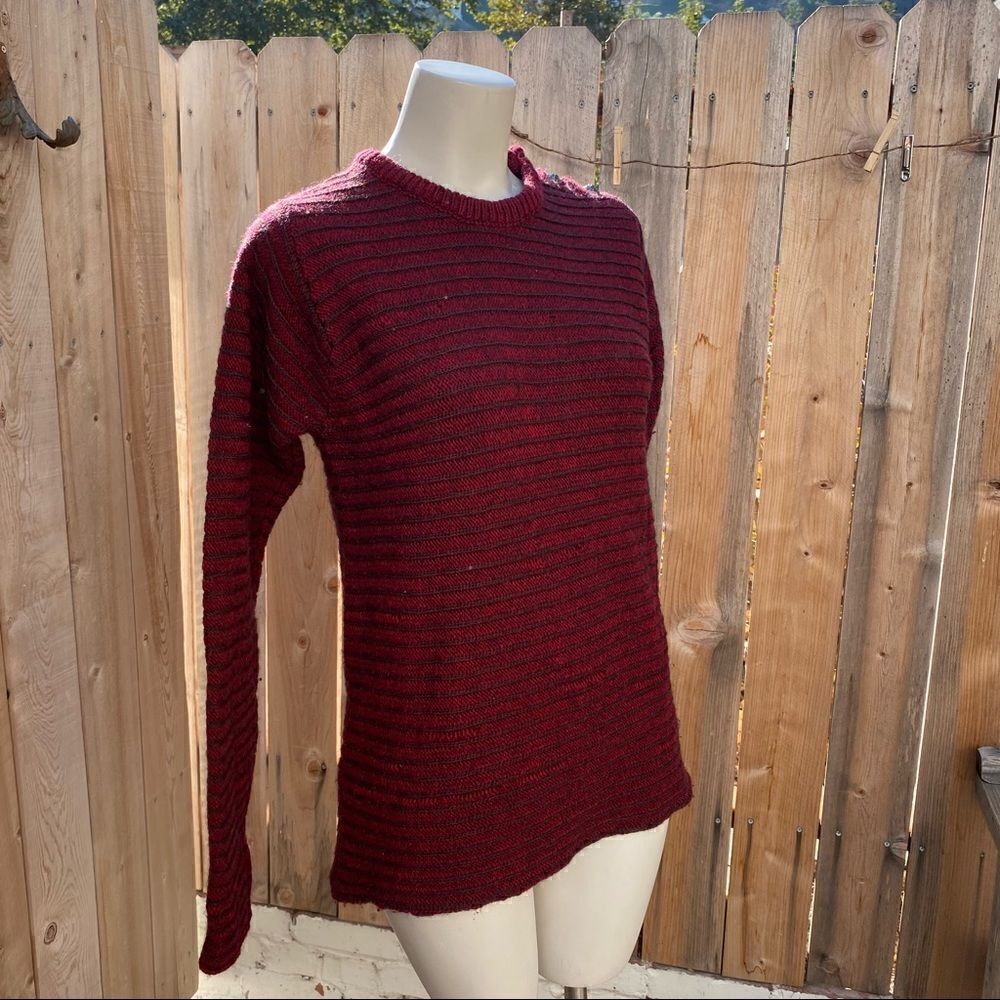Zadig & Voltaire Red Striped Distressed Sweater size small - Picture 9 of 14